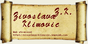 Živoslava Klimović vizit kartica